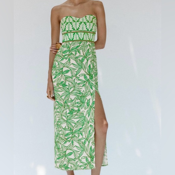 Zara Dresses & Skirts - ZARA Strapless Midi Dress